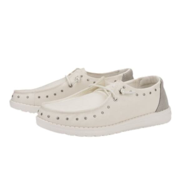 Hey Dude Shoes Womens Size 7 Wendy Star Studded White Comfy Beach Casual NEW - Picture 7 of 15